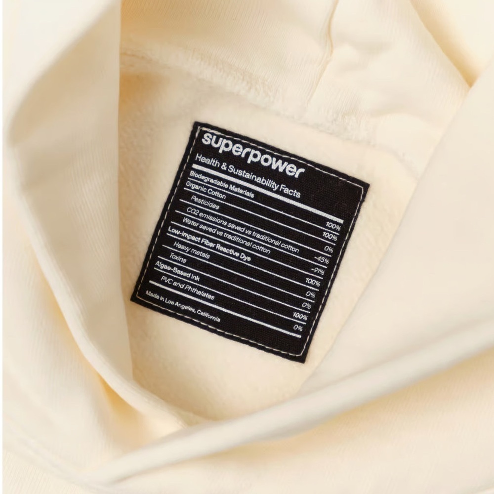 Superpower Cream Hoodie for Men or Women - Picture 3 of 8